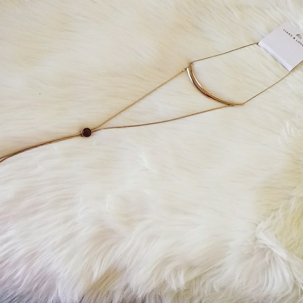 📿Gold Boho Tie Necklace📿